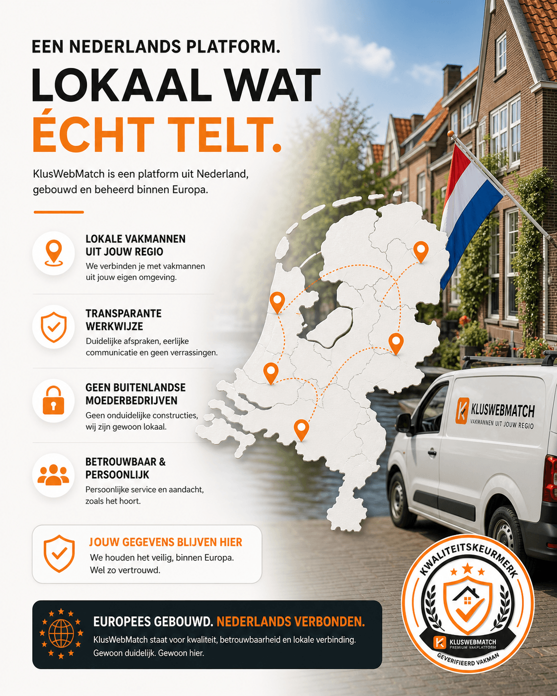 Lokaal en Europees platform met focus op Nederlandse kwaliteit en groei
