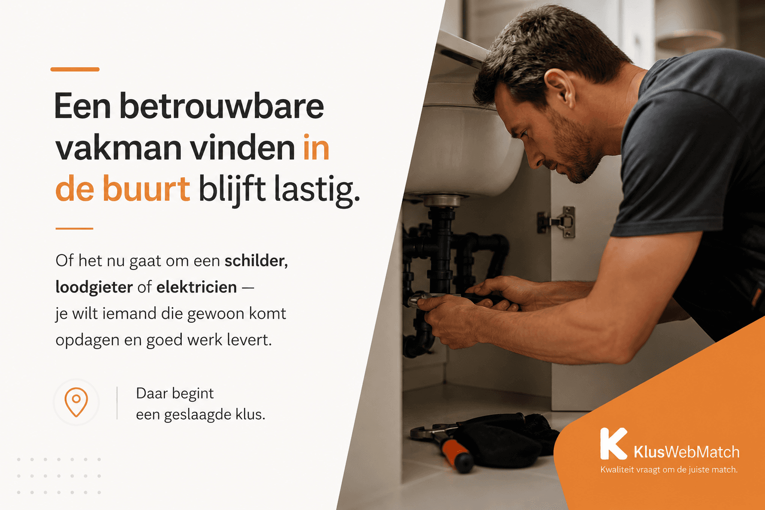 Betrouwbare vakman kiezen via een gecontroleerd profiel op KlusWebMatch